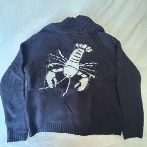 Navy Lobster Sweater